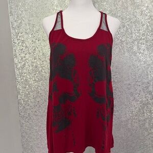 Red Skull Graphic Women's Tank Top  Size Medium